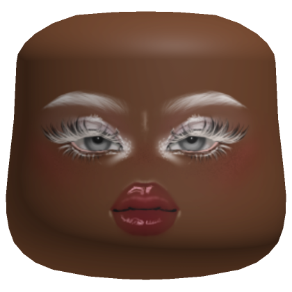 Glam Girl Makeup Cheeks Head Brown Skin Tone - Roblox