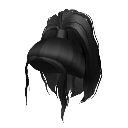 Messy High Ponytail in Black