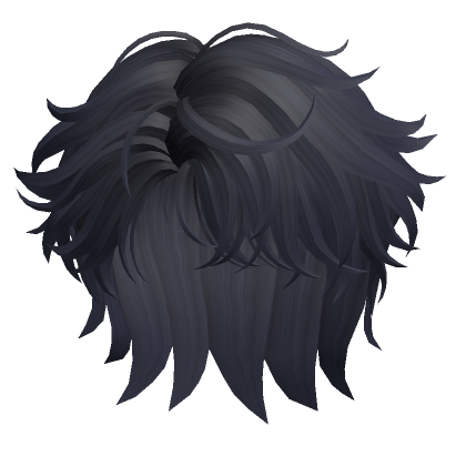 Messy Swept Hair (black to blue) - Roblox