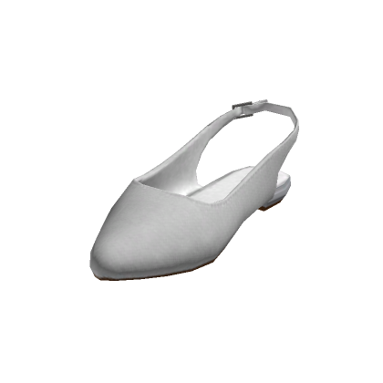 Roblox Item Shoes_Satin_Slingback_001_White_Right_Accessory