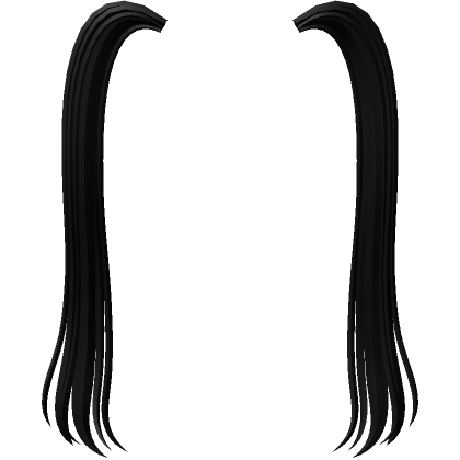 ♡ skull hairclips pigtail extensions (black)'s Code & Price