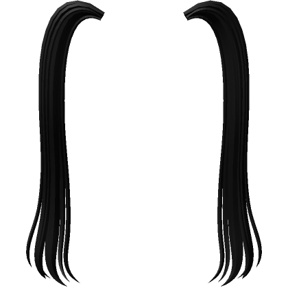 Cutest Long Pigtail Extensions Black's Code & Price - RblxTrade