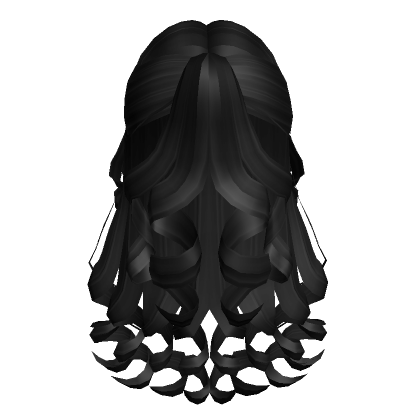 Roblox Item Curly Cottage Core Updo in Black