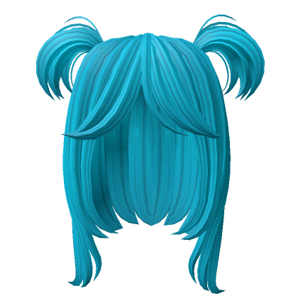 Roblox Blue hair Face, hair, blue, game, marine Mammal png