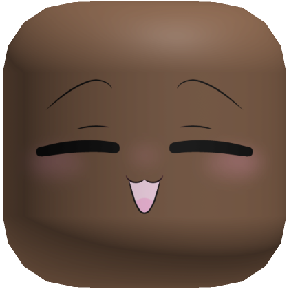 Delighted Anime Smile Face [Dark] | Roblox Item - Rolimon's