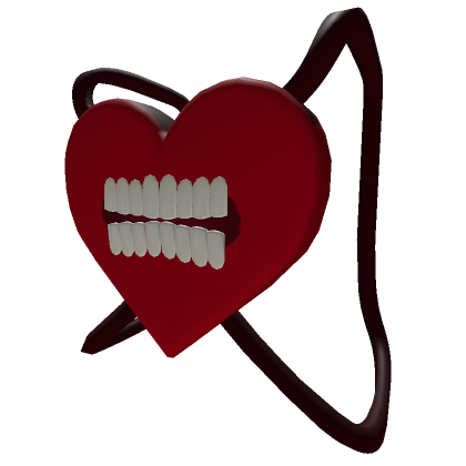 Roblox Item [Series] Red Heart w Teeth Backpack (1.0)
