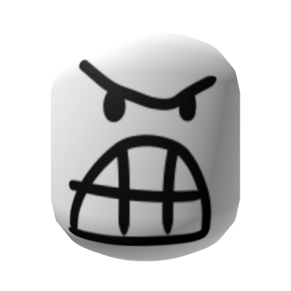 GRR I'M REALLY MAD FACE (INSTITUTIONAL WHITE) | Roblox Item - Rolimon's