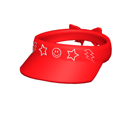 Roblox Item Red Preppy Smile Visor