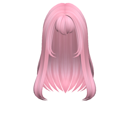 Luscious Pink Hair with Bangs | Roblox Item - Rolimon's