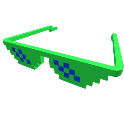 Roblox Item Green Pixel Sunglasses