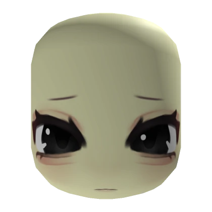 cute troubled worrying face - black eyes (pale) | Roblox Item - Rolimon's
