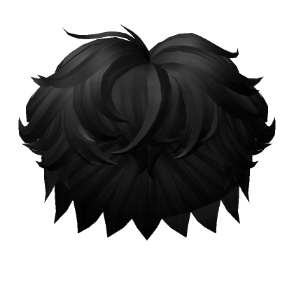 Black Messy Popular Wavy Hair - Roblox