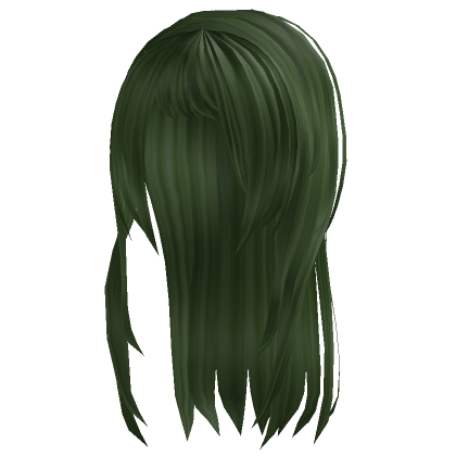 Dark Green Emo Layered Hair's Code & Price - RblxTrade