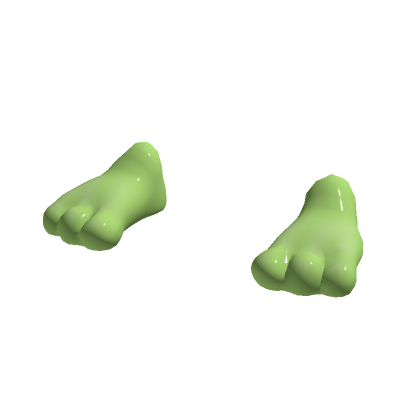 Roblox Item Green Animal Slippers