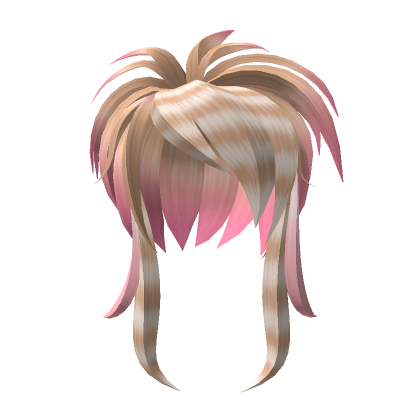 Pink Emo Messy Raccoon Hair's Code & Price - RblxTrade