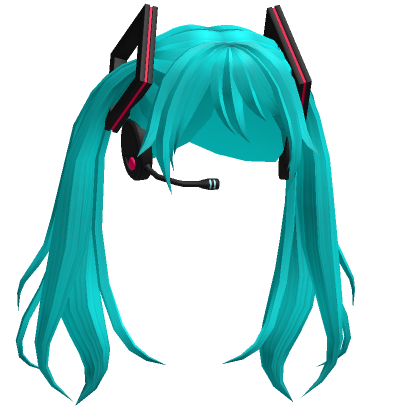 Hatsune Miku Headphones 2 wavy hair 