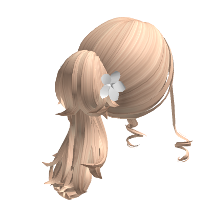 Clipped Blonde Hair With Flowers - Roblox