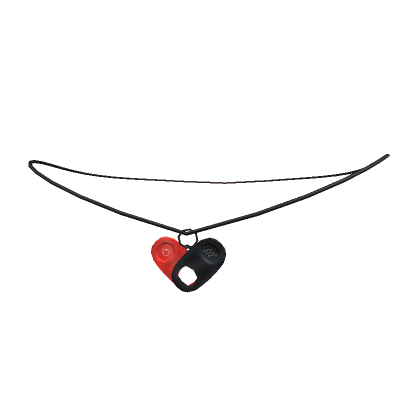 Roblox Item Pop Tab Heart Necklace 1.0 - Red & Black