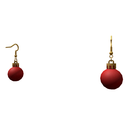 Red Christmas Ornament Earrings | Roblox Item - Rolimon's