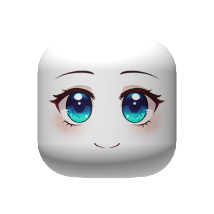 Blue Anime Face 01 - Smile's Code & Price - RblxTrade