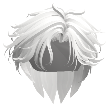 Messy Middle Part Hair in White's Code & Price - RblxTrade