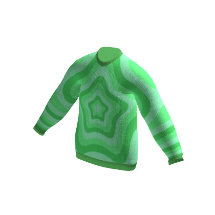 Roblox Item Oversized Y2K Star Sweater (Green)