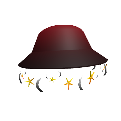 Red galaxy bucket top hat