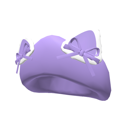 Roblox Item Cute Cat Ear Beret - Purple Lavendar