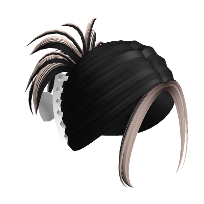 Roblox Item Two-Tone Y2K Clipped Summer Updo (Black & Blonde)