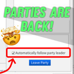 roblox party feature
