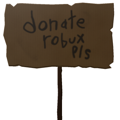 Pls Donate Sign  Roblox Item - Rolimon's
