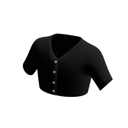 Black Crop Top With Buttons | Roblox Item - Rolimon's