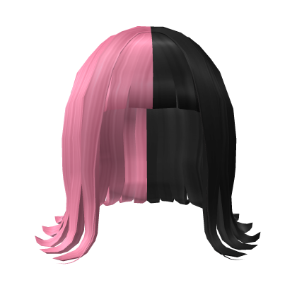 Black Loose Low Ponies  Black hair roblox, Girl hair colors, Pink