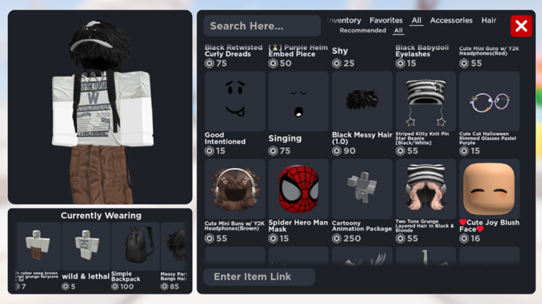 Cute roblox hats for spider man ppl! em 2023