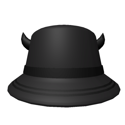 Roblox Item Black Devil Bucket Hat