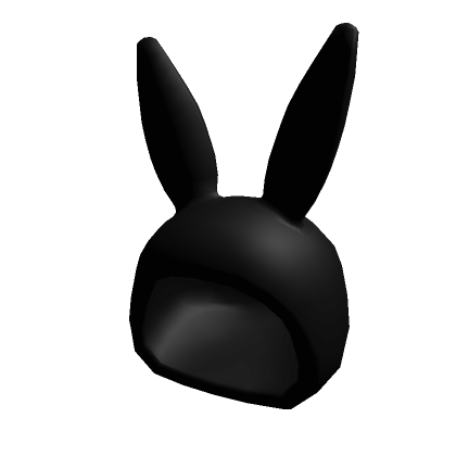 Roblox Item Simple Black Bunny Hoodie