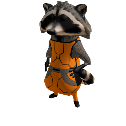 Orange Futuristic Battle Space Raccoon | Roblox Item - Rolimon's