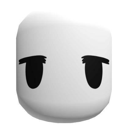 Cute Face Mask Staring White | Roblox Item - Rolimon's