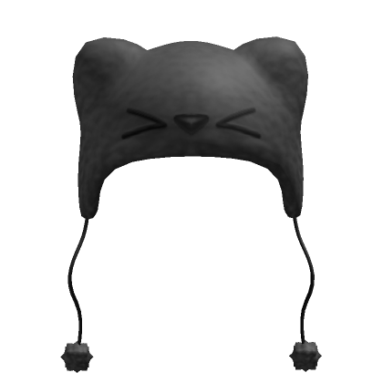 Roblox Item Gray Fluffy Cat Hat