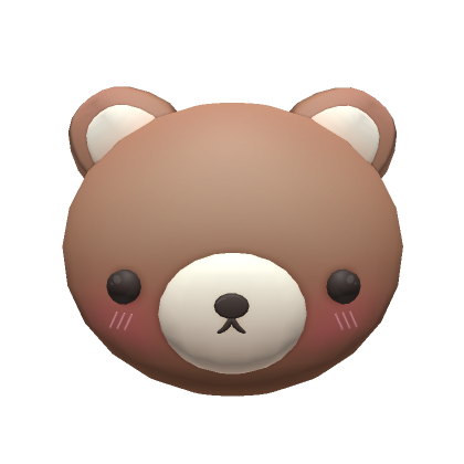 Kawaii Brown Bear Mask | Roblox Item - Rolimon's