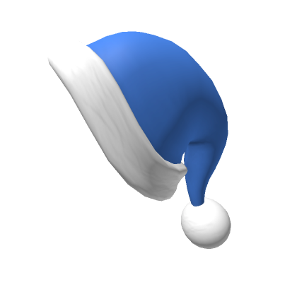 Roblox Item Stylized Blue Santa Cap