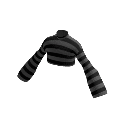 Cropped Striped Gray Sweater | Roblox Item - Rolimon's