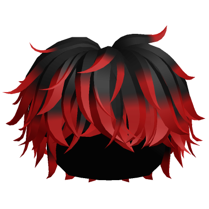 Red and Black Messy Boy Hair