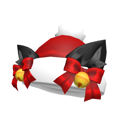 Roblox Item Christmas Santa Pom hat Black