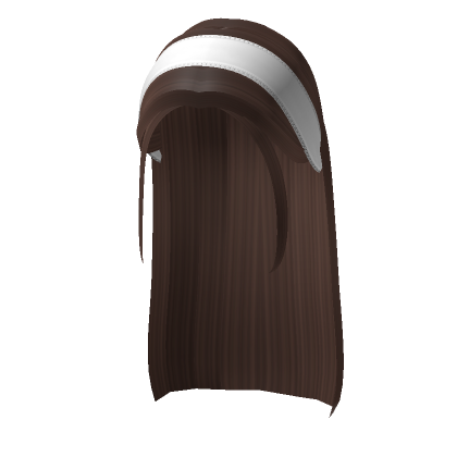 Roblox Item Brown Long Sleek Hair w/ Headband
