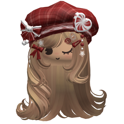 ♡ Christmas Fluffy Beret Combo (Honey Blonde)
