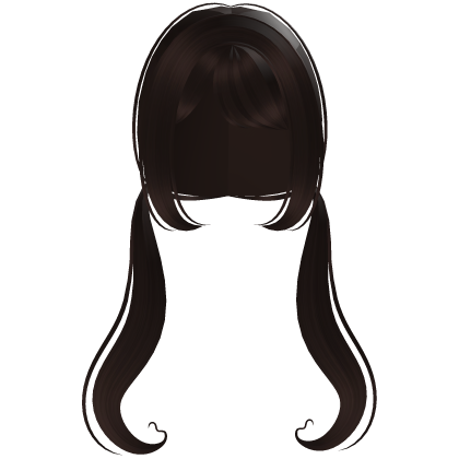 cute pigtail w hearts | brown