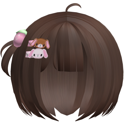 ♡ ꒰ cutecore baby pigtail hair w hairclips┊brown²