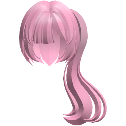 moe thick long fluffy side pony hot pink
