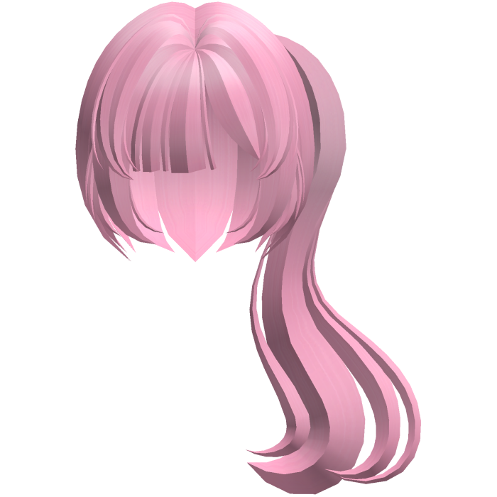 moe thick long fluffy side pony hot pink